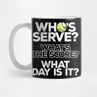 Who'S Serve Funny Tennis Mug